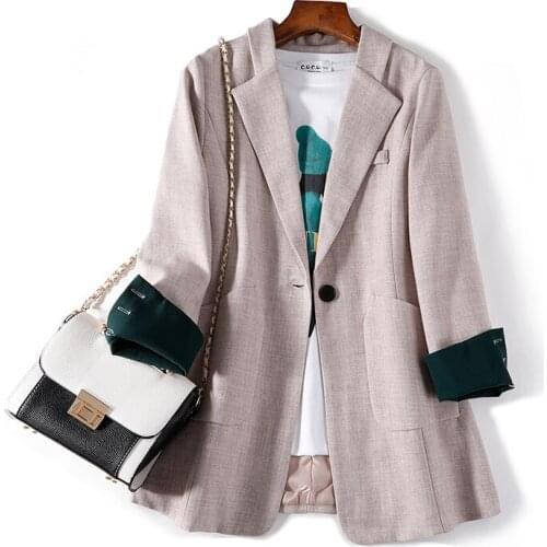 Korean Long Sleeve Suit Jacket Women 2021 New Spring Autumn Coats Korean Loose Casual OL Blazers Suit Jacket Ladies Tops M163