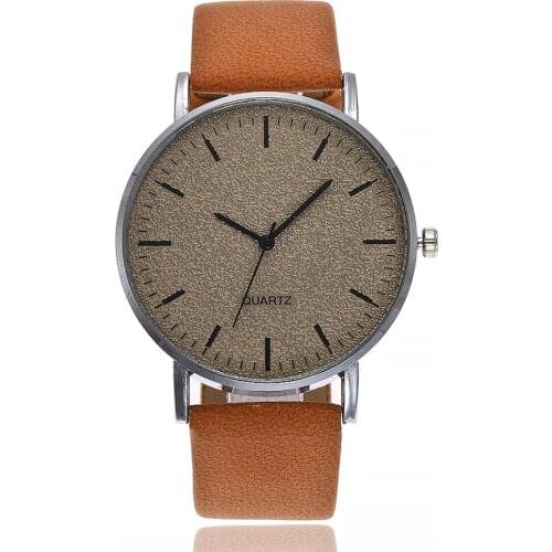 Vansvar Fashion And Simple Ladies Watches Big Retro Roman numerals Dial Quartz Wrist Women Watch Reloj Mujer Leather Band XB40