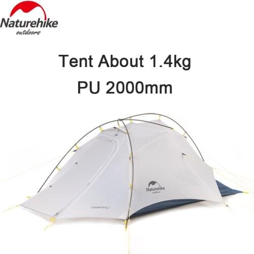 Naturehike 15D Cloud Up 2 Camping Tent 2 Person 1.5kg Ultralight Stable Structure Outdoor Tent Camping Hiking Travel Portable