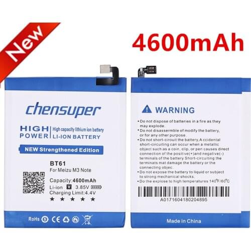 NEW 3.85V 4600mAh BT61 Lithium-ion Li-ion Smart Mobile Phone Battery Replacement For Meizu M3 Note(Note 3)/M681H/M681Q/M681