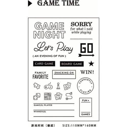 11*16CM Hot sale Text icon Transparent Clear Stamps / Silicone Seals Roller Stamp for DIY scrapbooking photo album/Card Making