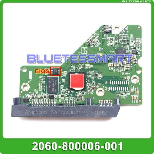 HDD PCB logic board printed circuit board 2060-800006-001 REV P1 for WD 3.5 SATA hard drive repair data recovery