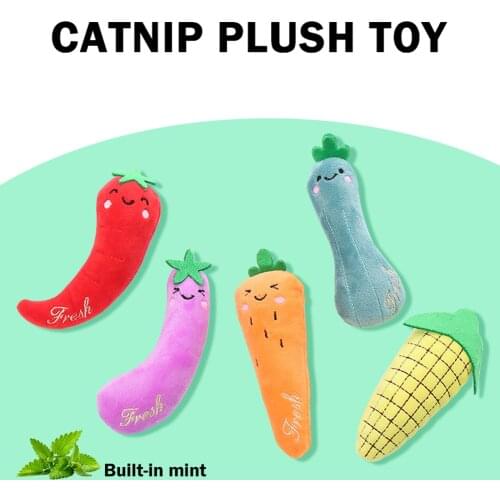 Plush Squeaky Bone Dog Toys Bite-Resistant Clean Dog Chew Puppy Training Toy Soft Banana Carrot And Vegetable Pet Supplies