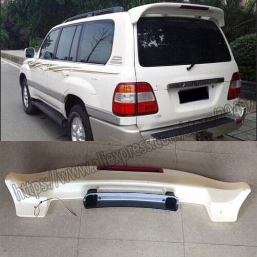 Fit for Toyota Land Cruiser LC100 1998-2007 unpainted ABS upper trunk spoiler