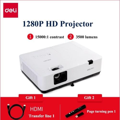 DELI DPS-W435 High Definition 1280P Professional Projector Teaching Conference Household Small size Projection machine