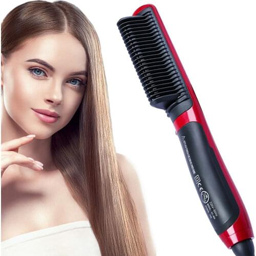 Hair Straightener Brush Hot Heating Comb Straightener For Women Hair Iron Straightening Brush Men Beard Comb Beard Straightener