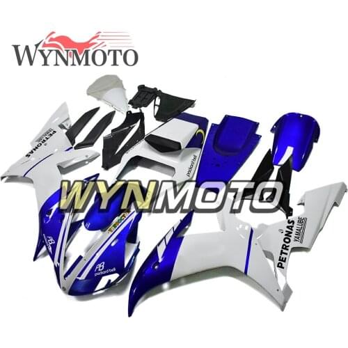 Blue White Complete Fairing Kit For Yamaha YZF1000 R1 Year 2002 2003 02 03 Injection ABS Plastics Cowlings R1 2002 2003 Bodywork