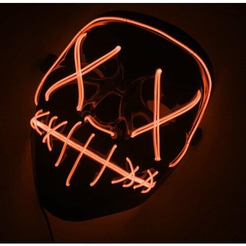 Deadpool Light Up Mask Halloween LED Coll Light Mask Party Black Horror Funny Masks Festival Cosplay Costume Supplies