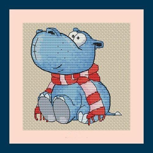 Top Little Pirate Counted Cross Stitch Kit Cross stitch RS cotton with cross stitch Lobster and beer Cartoon hippo