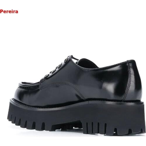 Metal Decoration Shoes For Women Platform Genuine Leather Chunky Heels Pumps Spring Summer Party Basic Shoes Woman Heels