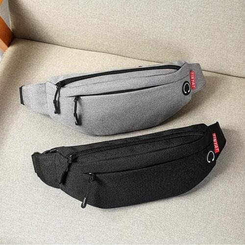 Fanny Pack Black Waterproof Money Belt Bag Men Purse Teenagers Travel Wallet Belt Male Waist Bags Cigarette Case For Phone