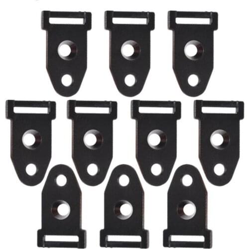 10Pcs Two Hole Awning Ground Tent Clip Tensioners Tent Feet Clamp Lock Carabiner Adjuster Camping Outdoor Tool Tent Accessories