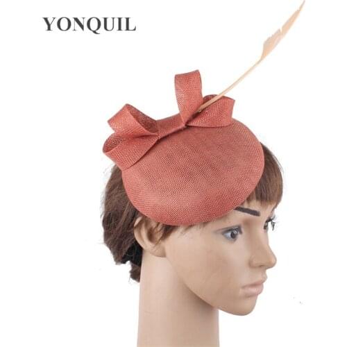 Gorgeou Women Bow Headpiece Prom Wedding Ladies Fascinators Cocktail Hats With Feathers Headpieces Hair Pin Party Headwear