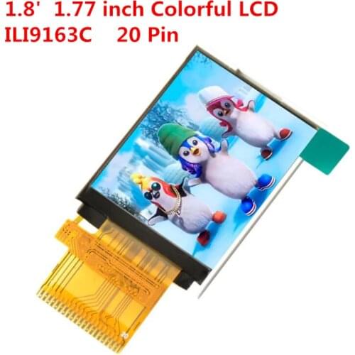 1.77 inch 20pin TFT color display ILI9163C drive 128*160 LCD screen MCU 8080 8bit parallel port compatible 1.8inch