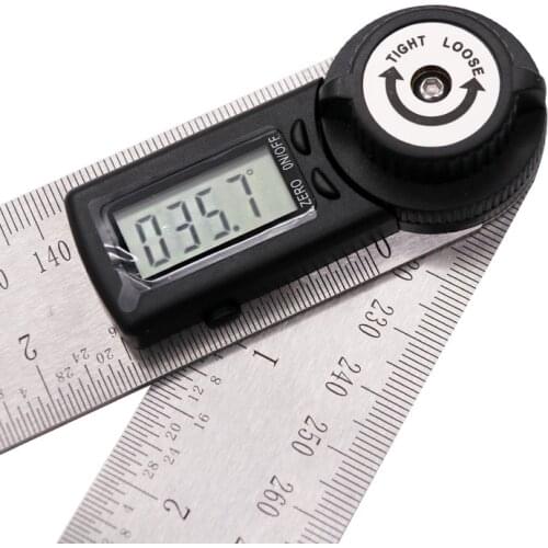 1pc Digital Display Angle Ruler Angle Gauge 200mm 2 In1 Electronic Protractor Woodworking Angle Square Aoniasmometer
