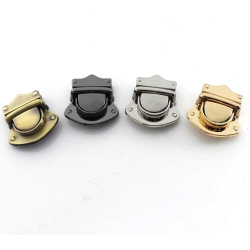 1pcs Metal Fashion Push Lock Tongue Lock Clasp Closure Parts for Leather Craft Women Bag Handbag Purse DIY Hardware Accessories