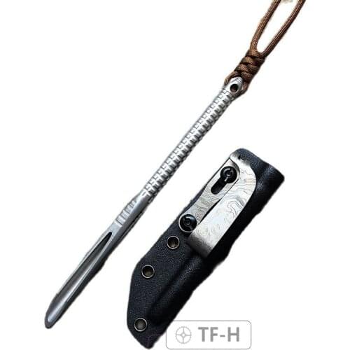 TC4 Titanium Alloy Straw K Sheath Back Clip For Tea Knife Survival Camping Crowbar EDC Tools Apocalyptic Thickened Large Healthy