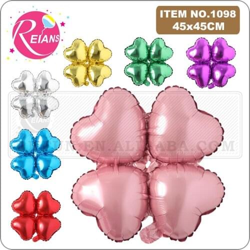 18 inch four leaf grass, balloons, helium for party globos white wedding baloons birthday balloons for baby shower kids decor