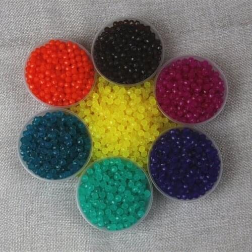 200Pcs/Bag Transparent Crystal Polygon Jewels Water Spray Beads 3D Puzzle Toys for Children DIY Gift Accessories Juguetes