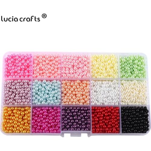 270-2850pcs/lot Without Hole Round Imitation Pearl Bead DIY Phone Garment Decoration Jewelry Making Findings G0602