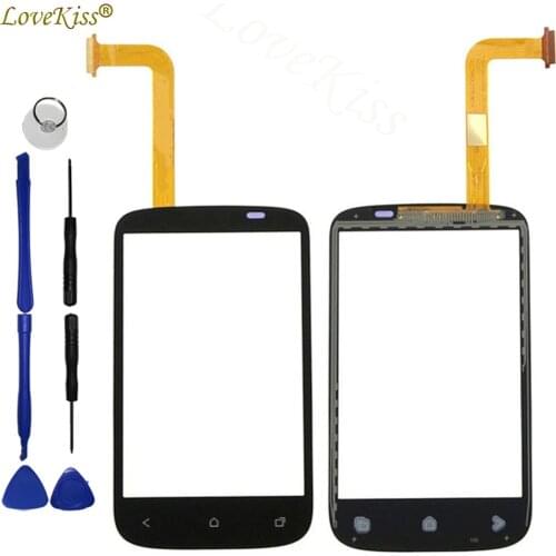 3.5" A320 Front Panel For HTC Desire C A320e Touch Screen Sensor LCD Display Digitizer Glass Cover Touchscreen Replacement Tools
