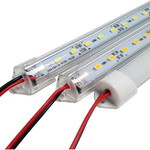 50CM LED Bar Light 5730 5630 36LEDs DC12V Hard Rigid LED Strip Bar Light 5730 with U Aluminium shell +pc cover