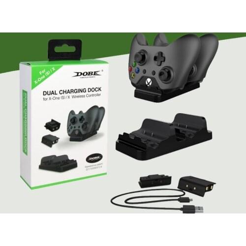 2pcs Game Controller Battery with Dual Charging Dock for Xbox One Controller Rechargeable Battery for XBOX ONE S/X Charger