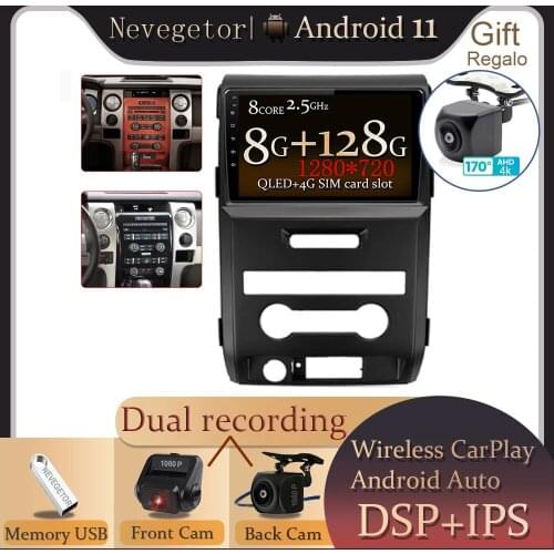 For Ford F150 P415 Raptor 2008-2014 9" Inch 2 Din Android Car Radio Multimedia Video Player Navigation Stereo GPS Wifi Autoradio