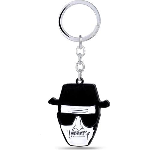 Movie Keychain Breaking Bad Holder Walter White Model Pendants Keyring Men Car Women Bag Chaveiro Jewelry
