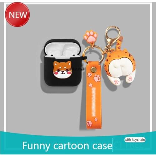 For QCY T8 T8S Cartoon dog Wireless Bluetooth Earphone Case Charging box soft shockproof Cover For Qcyt10 T 8s T 10 T11 Cover