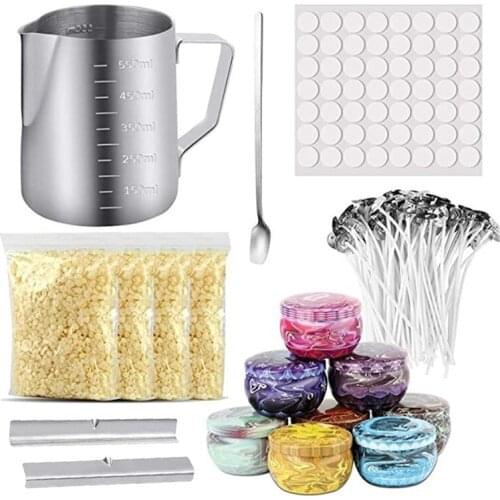 DIY Scented Candle Making Kit Supplies,Gift Kit Candle Making Supplies,Candle Making Pot,Candle Wick,Candle Wick Sticker