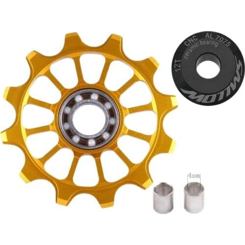 MTB 12T Ceramics CNC Rear Derailleur Jockey Bicycle Guide Roller Idler Wheel 12Teeth System Narrow Wide Chainring Puller