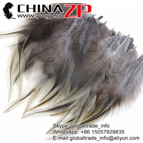 CHINAZP Factory 50pcs/lot Cheap Wholesale Natural White Laced Pointy Rooster Cape Feathers for DIY Decoration Crafts