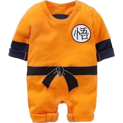 0-24M Newborn Romper Baby Boy Girl Clothes Kungfu Newborn Baby Boy Girl Long Sleeve Goku One Piece Romper Jumpsuit Baby Boys Set