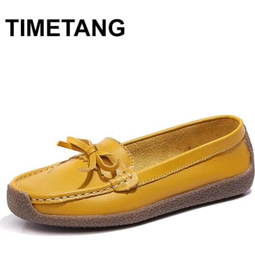 TIMETANG Harajuku Shoes Loafers Women Fringe Black Shoes for Women Flat Shoes Women Fashion Comfortable Leather Soft Sole Flats