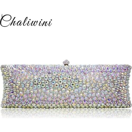 Fashion Colorful Crystal Woemn Handbag Diamond Magazine Clutch Recycled Gift Clutch Bag Wedding Evening Clutch Bag Purse Wallet