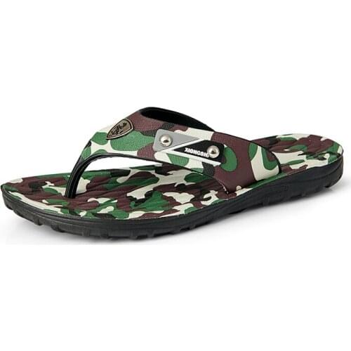 2021 New Arrival Summer Men Flip Flops High Quality Beach Sandals Anti-slip Zapatos Hombre Casual Soft Bottom Beach Shoes Cheap