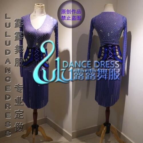 Nuovo vestito da ballo latino Samba Costume vestito Sexy Salsa latino dancewear latino sala da ballo di danza in costume cha-cha