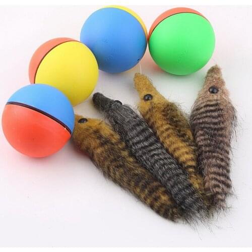 Pet Dog Cat Toys Electric Beaver Weasel Toy Rolling Jump Chasing Ball Toys For Dog Cat Puppy Funny Interactive Toy Sports Toys