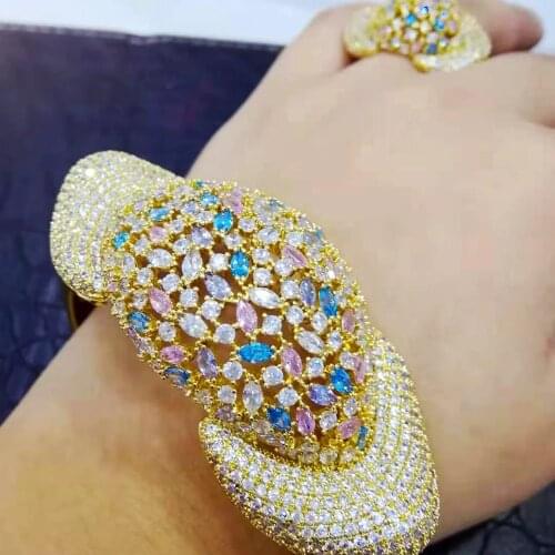 Luxury Disco Ball African Bangle Ring Set Fashion Jewelry Sets For Women Wedding Engagement brincos para as mulheres 2021 New