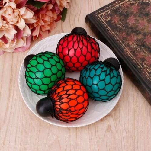 ADHD Fruit Toy Anti Stress Face Reliever Grape Ball Autism Squeeze Relief Game