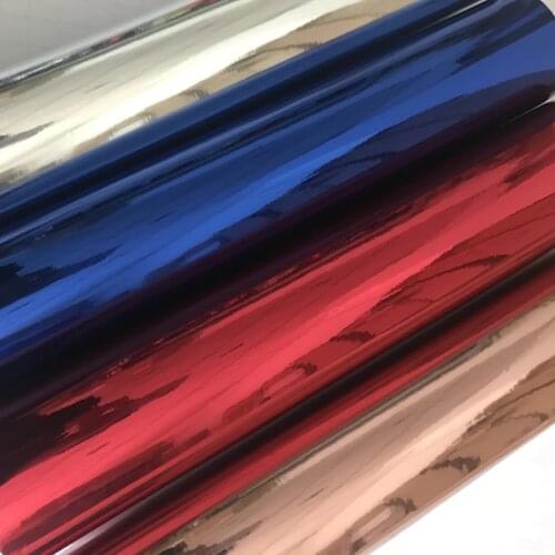 Silver Red Blue Rose Gold Mirror Chrome Electroplate Vinyl Car Wrapping Foil Decal Car Motorcycle Decoration Membrane Sticker
