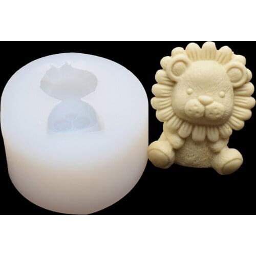 Fondant Silicone Mould Gypsum Resin Cake Decorating Diy Chocolate Baking Tools 3d Silicone Mold Handmade Soap Mold Hedgehog Lion
