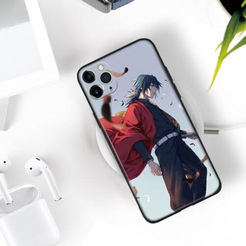Demon Slayer Giyuu Tomioka For IPhone Se 6 6s 7 8 Plus X XR XS 11 12 Mini Pro Max Glass TPU Silicone Phone Case Cover Shell
