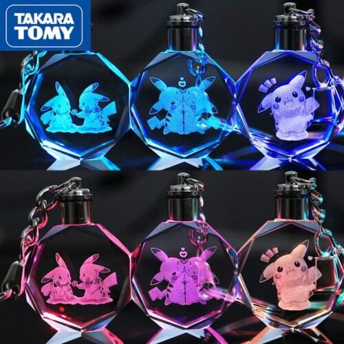 TAKARA TOMY Pokemon Peripheral Pendant Pikachu Keychain Pet Jenny Turtle Wonder Frog Seed Crystal