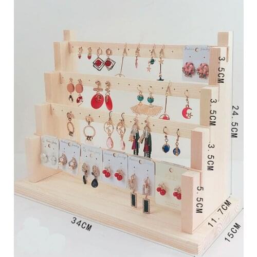 High-end Earrings Storage Box Jewelry Box Necklace Bracelet Frame 2/3/4/ 5Layer Jewelry Display Rack Jewelry Packaging