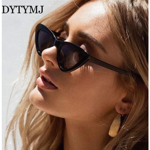 DYTYMJ Vintage Cateye Sunglasses Women 2020 Luxury Brand Woman Sunglasses Retro Candy Colors Transparent Glasses Oculos Feminino
