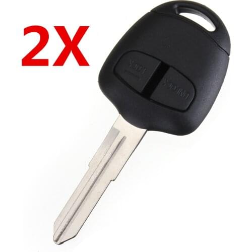 1 pair 2 Buttons Remote Key Shell Case Blade For MITSUBISHI Grandis Outlander Lancer IV V VI