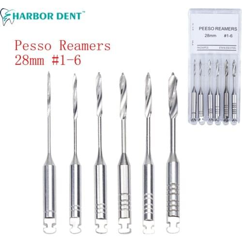 1 Pack(6pcs) Dental Peeso Reamer 32mm Endodontic Reamers Drill Burs Peeso Reamers Endo files largo Dentist Materials