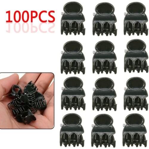 100Pcs/Bag 1.5cm Plant Support Clips Plastic Garden Clips Flower Orchid Stem Clips for Vine Stems Stalks Grow Upright Support